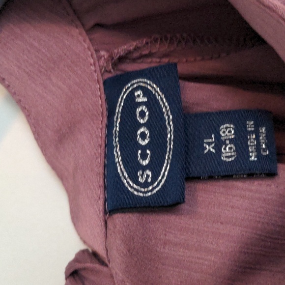 NWT Scoop Satin Bow Tie Back Blouse Dusty Orchid Size XL (16-18) - Picture 6 of 7